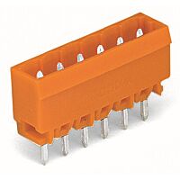 WAGO Konektor 231-351/001-000 s pájecími piny THT Pájecí kontakt 1,0 × 1,0 mm Rovné provedení, oranžová