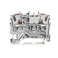 WAGO Svorka 2202-1201 2vodičová průchozí s ovládacím tlačítkem 2,5 mm², šedá