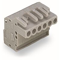 WAGO Konektor 232-121/026-000 1vodičový (zásuvka), úhlový CAGE CLAMP® 2,5 mm², šedá