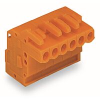 WAGO Konektor 232-321/026-000 1vodičový (zásuvka), úhlový CAGE CLAMP® 2,5 mm², oranžová