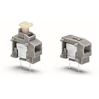 WAGO Svorka 235-711/333-000 2vodičová s možností řadového připojení na desky plošných spojů 0,75 mm² Rozteč 5/5,08 mm, šedá