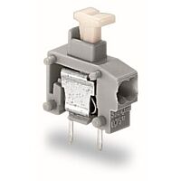 WAGO Svorka 235-716/331-000 2vodičová s možností řadového připojení na desky plošných spojů Tlačítko 0,75 mm², oranžová