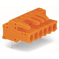 WAGO Konektor 232-281 pružinový THT úhlové provedení rozteč 508 mm oranžová