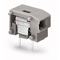 WAGO Svorka 235-722 2vodičová s možností řadového připojení na desky plošných spojů 0,75 mm² Rozteč 7,5/7,62 mm, šedá