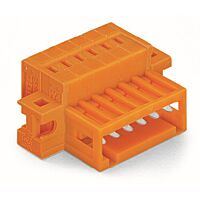 WAGO Konektor 734-342/019-000 1vodičový s pájecími piny CAGE CLAMP® 1,5 mm², oranžová