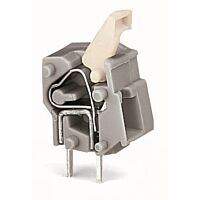 WAGO Svorka 257-750 s možností řadového připojení na DPS, tlačítko, 2,5 mm², červená