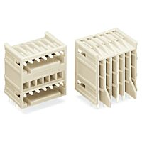 WAGO Konektor 734-404/001-000 Dvoupatrový s pájecími piny THT Pájecí kontakt 1,0 × 1,0 mm Úhlové provedení, šedá