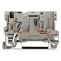 WAGO Blok 769-238/281-410 základní pro moduly, 1 vodič / 1 kontakt S diodou 1N4007 Anoda vlevo, šedá