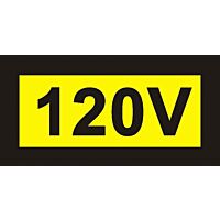 Tab."POZOR NAPĚTÍ 120V" F