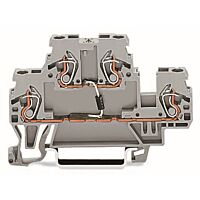 WAGO Svorka 870-540/281-410 pro moduly Dvoupatrová S diodou 1N4007, šedá