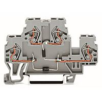 WAGO Svorka 870-541/281-491 pro moduly Dvoupatrová S 2 diodami 1N4007, šedá