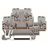 WAGO Svorka 870-542/281-488 pro moduly Dvoupatrová S 2 diodami 1N4007, šedá