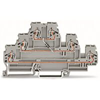 WAGO Svorka 870-590/281-410 pro moduly Třípatrová S diodou 1N4007, šedá