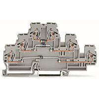 WAGO Svorka 870-596/281-674 pro moduly Třípatrová S 3 diodami 1N4007, šedá