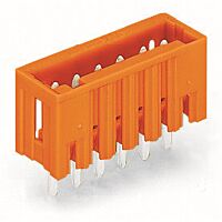 WAGO Konektor 734-234 s pájecími piny THT Pájecí kontakt 1,0 × 1,0 mm Rovné provedení, oranžová