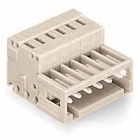 WAGO Konektor 734-307 1vodičový s pájecími piny CAGE CLAMP® 1,5 mm², šedá