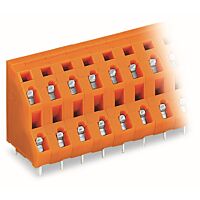 WAGO Svorka 736-604 dvoupatrová na desky plošných spojů 2,5 mm² rozteč 7,62 mm, oranžová
