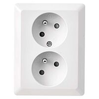 EMOS Zásuvka A6001.1 dvojnásobná bílá