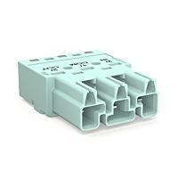 770-1253/076-000 Plug 3-pole, light turq