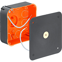 KAISER  Krabice čtvercová spojovací odstíněná 107x107x53 mm s víkem, do dutých stěn