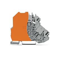 WAGO Svorka 2002-2201/098-000 dvoupatrová, oranžová přepážka, šedá