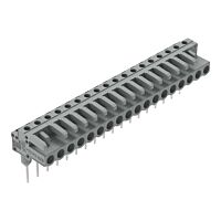 WAGO Konektor 232-248/005-000 (zásuvka) pro řadové svorky Kolíky 0,6 × 1 mm Úhlové provedení, šedá