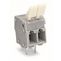 WAGO Svorka 257-424/333-000 na desky plošných spojů Ovládací tlačítko 2,5 mm², šedá