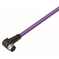 WAGO Kabel 756-1102/060-040 PROFIBUS Zásuvka M12B úhlová 5pólová, fialová 4m