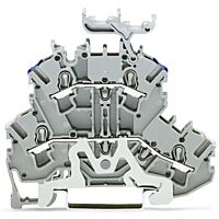 WAGO Svorka 2002-2248 dvoupatrová stíněného vodiče průchozí 2,5 mm², šedá