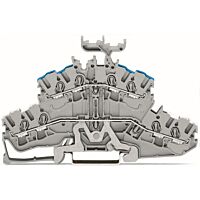 WAGO Svorka 2002-2418 4vodičová dvojúrovňová průchozí 2,5 mm² stíněného vodiče, šedá