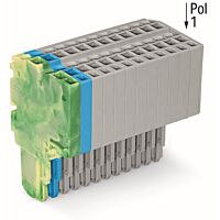 WAGO Svorka 2020-213/000-039 2vodičová pružinová Push-in CAGE CLAMP® 1,5 mm², zelenožlutá/modrá/šedá
