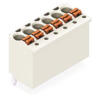 WAGO Konektor 2091-1176/000-1000 1vodičový (zásuvka) THT, přímý Tlačítko Push-in CAGE CLAMP®, šedá