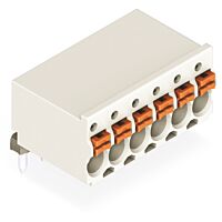 WAGO Konektor 2091-1376/000-5000 1vodičový (zásuvka) THT, úhlový Tlačítko Push-in CAGE CLAMP®, šedá
