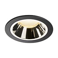 SLV Svítidlo LED NUMINOS® DL L, vnitřní  zápustné stropní  černá/chrom 3000 K 40°