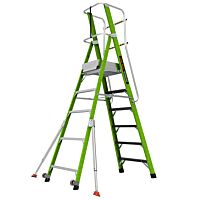 LITTLE GIANT Žebřík STADIUM Ladder 6 Step plošinový, výška stání 166 cm