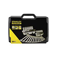 STANLEY FATMAX Sada FMMT82827-1 49 dílná 1/4" a 1/2" hlavic a očkoplochých klíčů