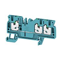 WEIDMÜLLER Svorka S3C 2.5 BL, 2.5 mm² 800 V, 24 A, průchozí, SNAP IN, počet připojení 3, světle modrá