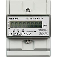 SEZ Sada Elektroměr EDIN 6252 MID  5-80A, 1-tarif, 3fáze, fakturační, LCD displej (2ks)