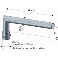KOOPERATIVA Výložník SK 2- 500/120 žárový zinek
