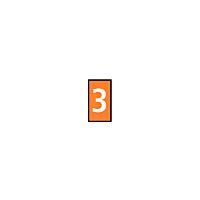 HELLERMANNTYTON Znak WIC2 "3" oranž (1000ks)