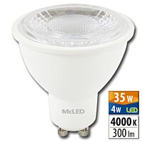 MCLED Žárovka LED 4W-35 GU10 4000K 60°