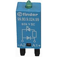 FINDER Modul 99.80.9.024.99, LED+OD, 6-24V DC