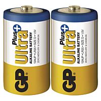 GP Baterie velký mono ALKALINE ULTRA Plus LR20 D 1,5V balení 2ks