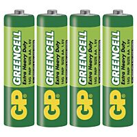 GP Baterie tužková GREENCELL 15G R6 1,5V AA  folie 4ks