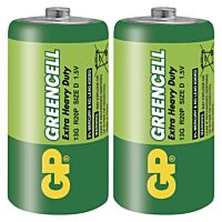 GP Baterie velký mono GREENCELL R20 D 1,5V balení 2ks