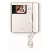 URMET Videotelefon 1740/40 barevný 4" LCD, tlačítko pro odemykání, 3 servisní tlačítka, bílý, se sluchátkem