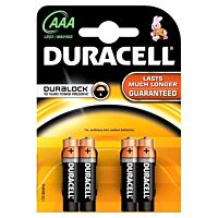 DURACELL Baterie mikrotužková BASIC LR3 1,5V AAA blistr 4ks