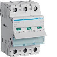 HAGER Spínač SBN380 80A 3P
