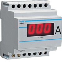 HAGER Ampérmetr SM151 0,150A digitání nepřímé měření