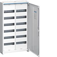 HAGER Rozvaděč UNIVERS FWB62S, 144TE, nástěnný, oceloplechový, bezšroubové svorky, IP44